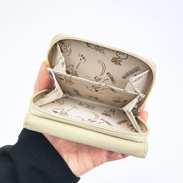 スヌーピー オラフ コンパクト三つ折り財布 ベージュ SNOOPY