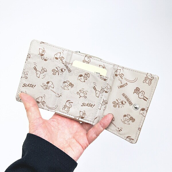 スヌーピー オラフ コンパクト三つ折り財布 ベージュ SNOOPY