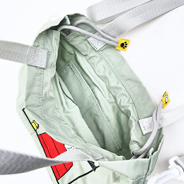 スヌーピー チャーリーブラウン ＡＬＬ刺しゅうショルダー巾着バッグ タイプライター SNOOPY