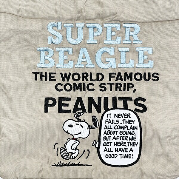 スヌーピー ショルダー巾着バッグ ALL刺繍 DANCE SNOOPY