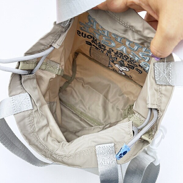 スヌーピー ショルダー巾着バッグ ALL刺繍 DANCE SNOOPY