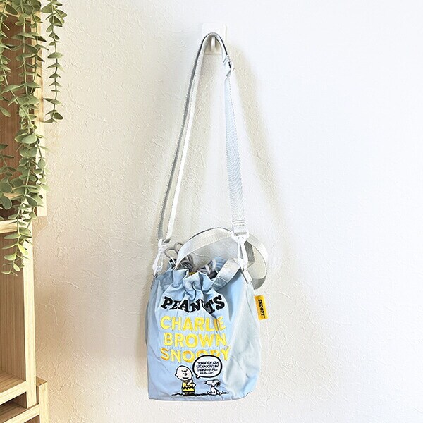 スヌーピー チャーリーブラウン ＡＬＬ刺しゅうショルダー巾着バッグ SNOOPY