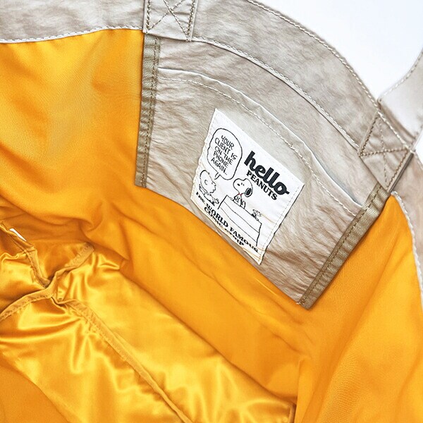 スヌーピー チャーリーブラウン トートバッグ ベージュ SNOOPY