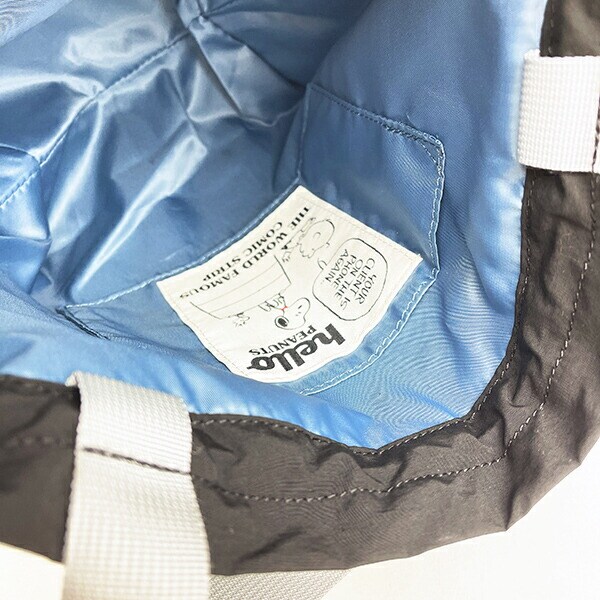 スヌーピー 巾着ショルダーバッグ ブラック SNOOPY