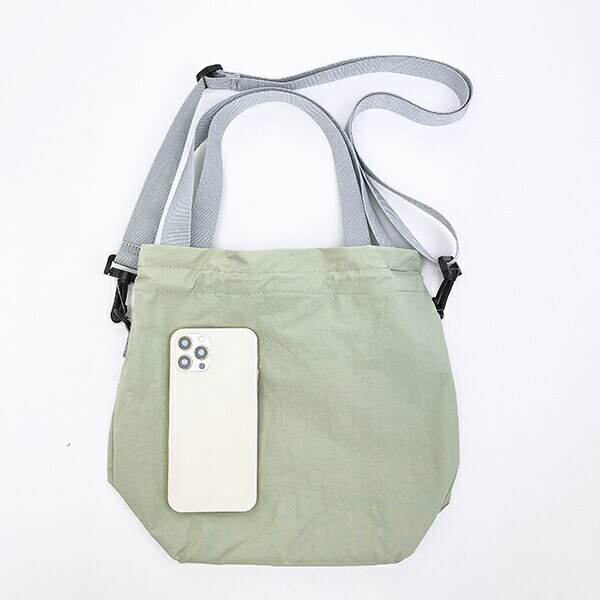 スヌーピー ウッドストック 巾着ショルダーバッグ グリーン SNOOPY