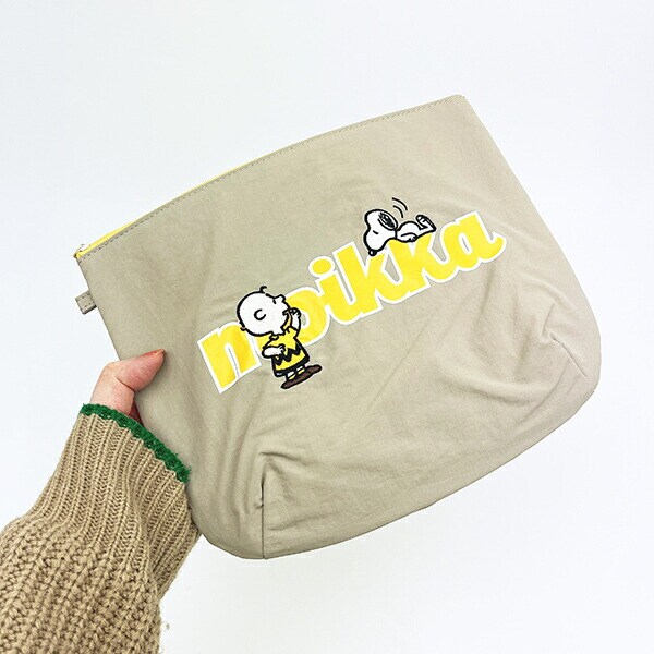スヌーピー チャーリーブラウン ポーチ ベージュ SNOOPY