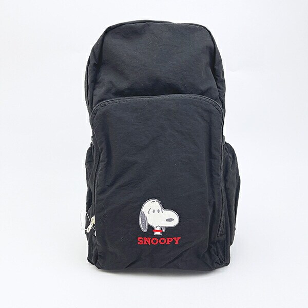 スヌーピー パッカブル リュックサック アップリケ刺繍 バッグ SNOOPY