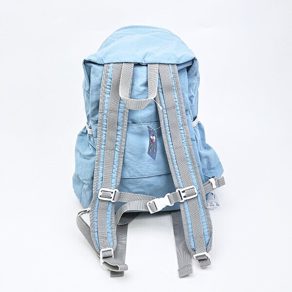 スヌーピー ウッドストック パッカブルリュックサック アップリケ刺しゅう ブルー バッグ SNOOPY