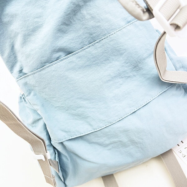 スヌーピー ウッドストック パッカブルリュックサック アップリケ刺しゅう ブルー バッグ SNOOPY