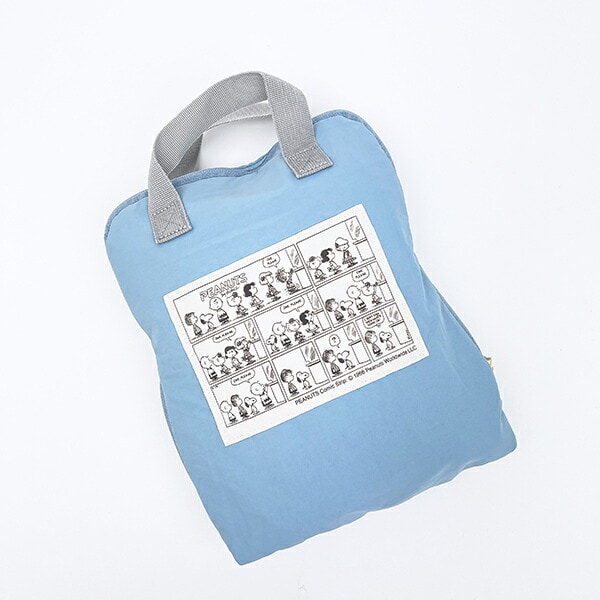 スヌーピー ウッドストック パッカブルリュックサック アップリケ刺しゅう ブルー バッグ SNOOPY