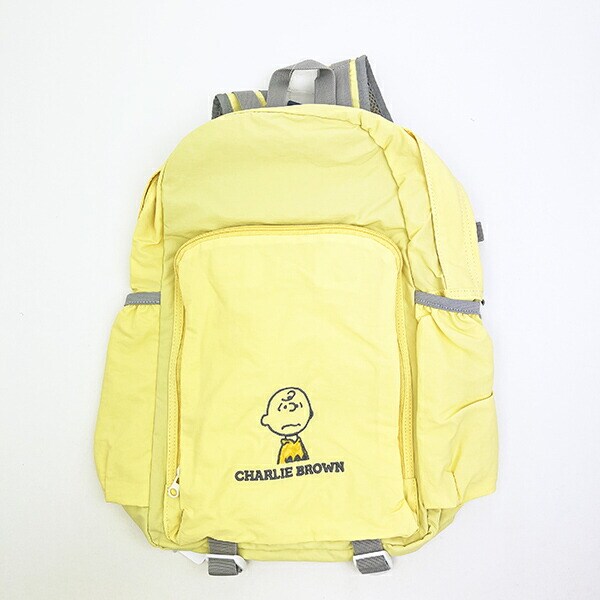 スヌーピー チャーリーブラウン パッカブルリュック アップリケ刺繍 SNOOPY