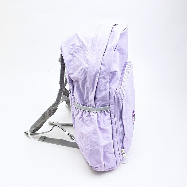 スヌーピー ルーシー パッカブルリュックサック アップリケ刺しゅう パープル バッグ SNOOPY