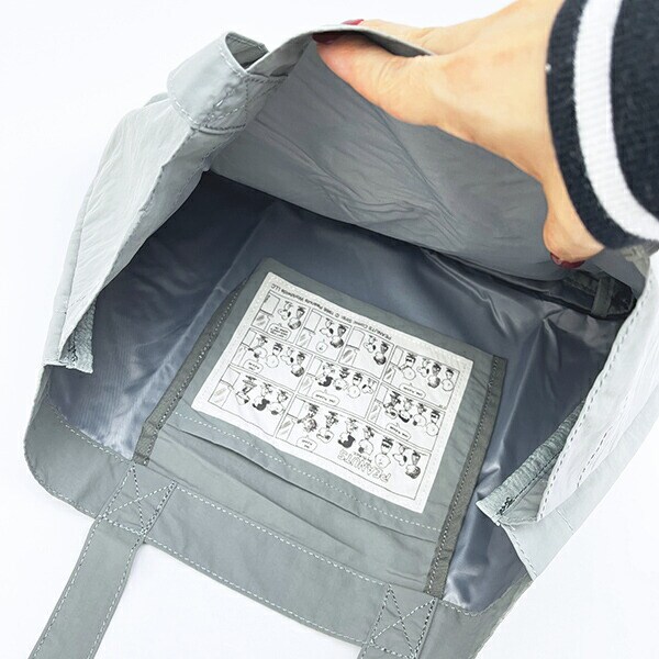 スヌーピー ライナス トートバッグ アップリケ刺しゅう グレー SNOOPY