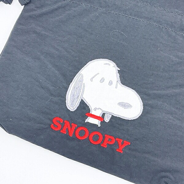 スヌーピー 巾着バッグ アップリケ刺繍 ランチ SNOOPY