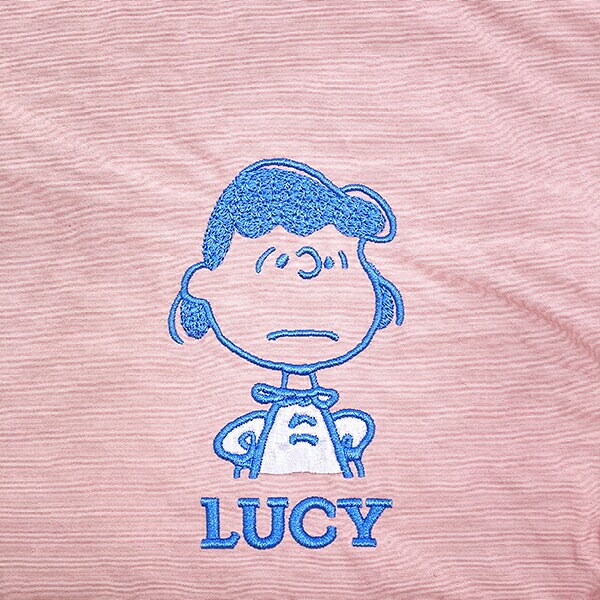 スヌーピー ルーシー 巾着バッグ アップリケ刺? ランチ SNOOPY