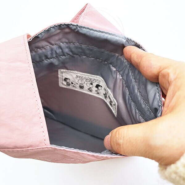 スヌーピー ルーシー 巾着バッグ アップリケ刺? ランチ SNOOPY