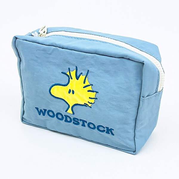 スヌーピー ウッドストック スクエアポーチ アップリケ刺繍 SNOOPY