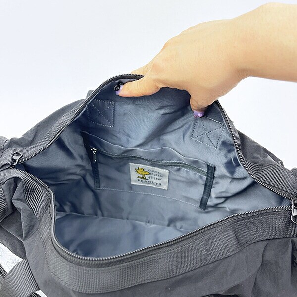 スヌーピー ウッドストック ボストンバッグ ブラック SNOOPY