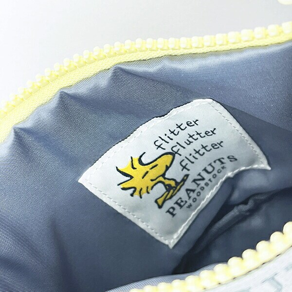 スヌーピー ウッドストック ラウンドボトムポーチ ブラック SNOOPY