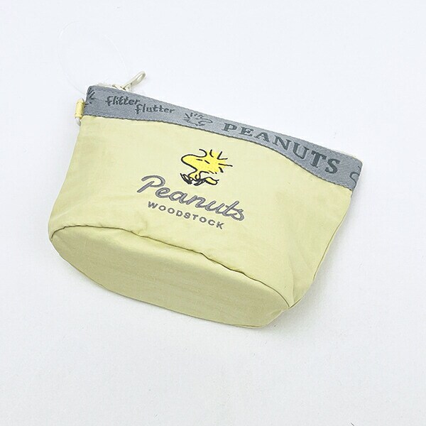スヌーピー ウッドストック ラウンドボトムポーチ イエロー SNOOPY