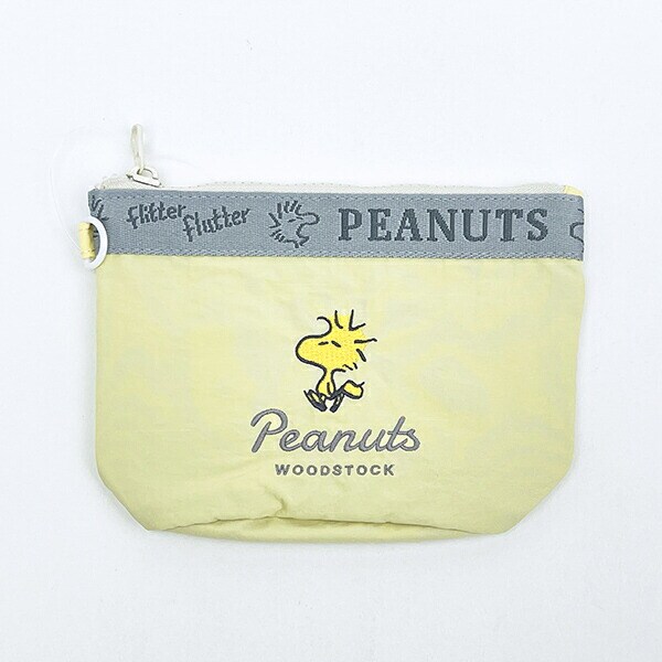 スヌーピー ウッドストック ラウンドボトムポーチ イエロー SNOOPY