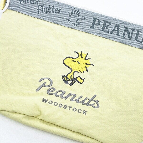 スヌーピー ウッドストック ラウンドボトムポーチ イエロー SNOOPY