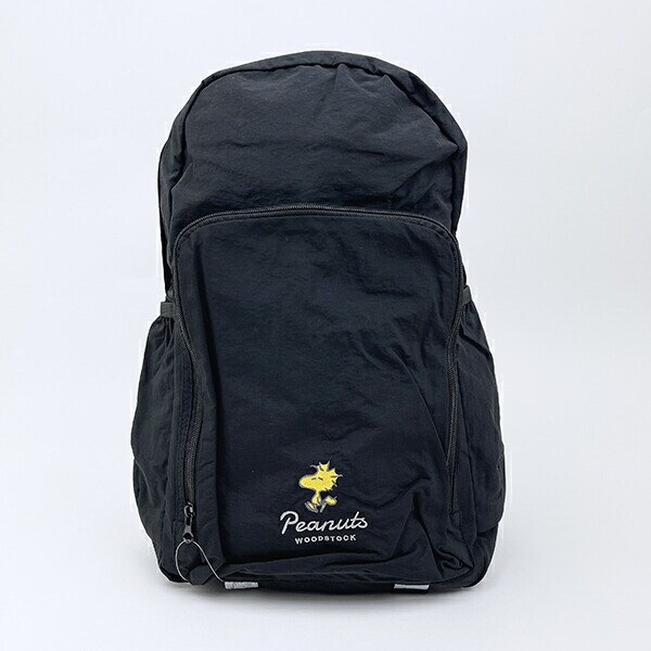 スヌーピー ウッドストック パッカブルリュックサック ブラック バッグ SNOOPY