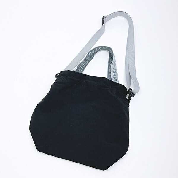 スヌーピー ウッドストック 巾着ショルダーバッグ ブラック SNOOPY