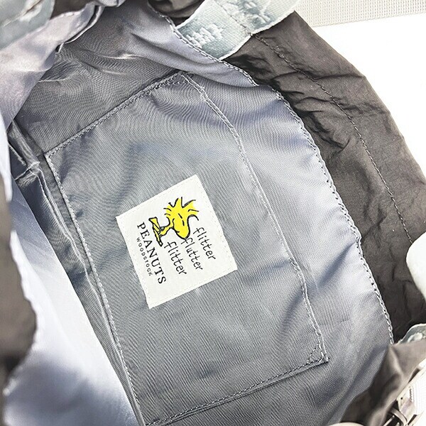 スヌーピー ウッドストック 巾着ショルダーバッグ ブラック SNOOPY