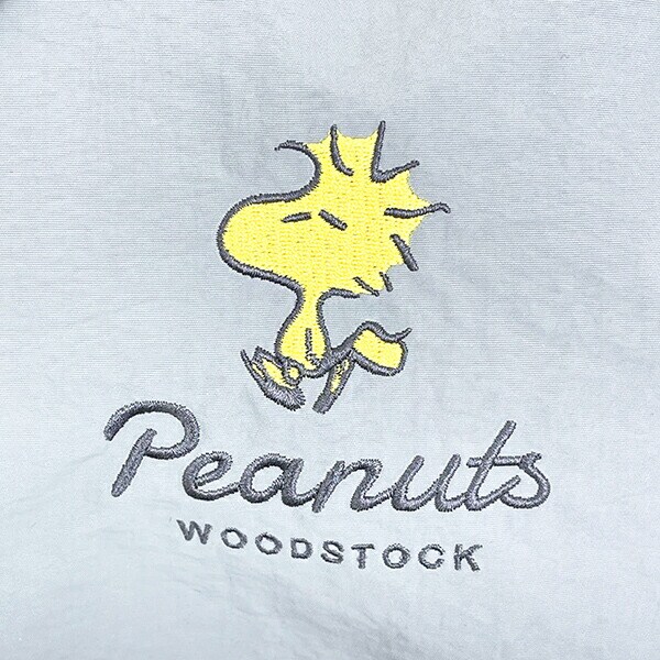 スヌーピー ウッドストック 巾着ショルダーバッグ グレー SNOOPY
