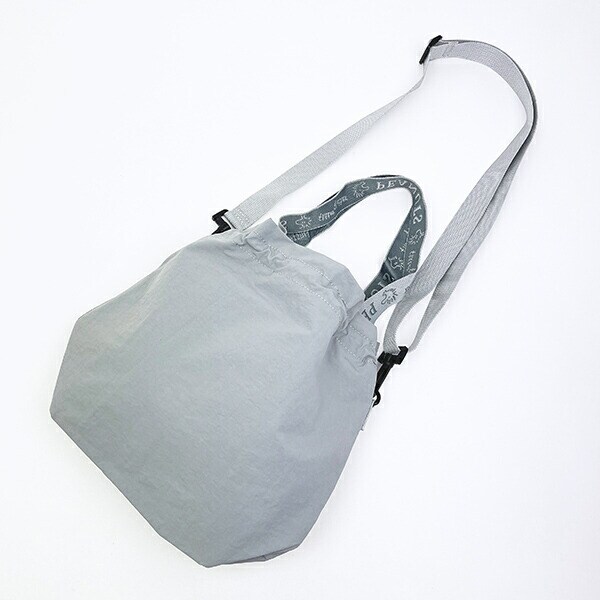 スヌーピー ウッドストック 巾着ショルダーバッグ グレー SNOOPY