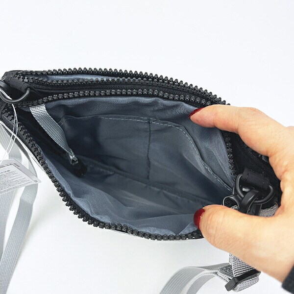 スヌーピー ウッドストック 2ルームショルダーバッグ ブラック SNOOPY