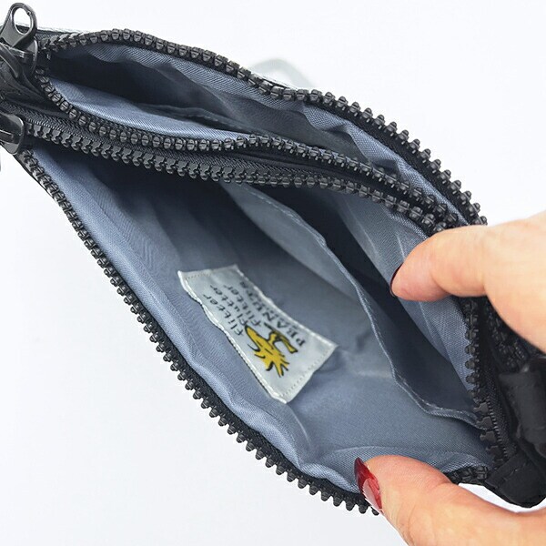 スヌーピー ウッドストック 2ルームショルダーバッグ ブラック SNOOPY