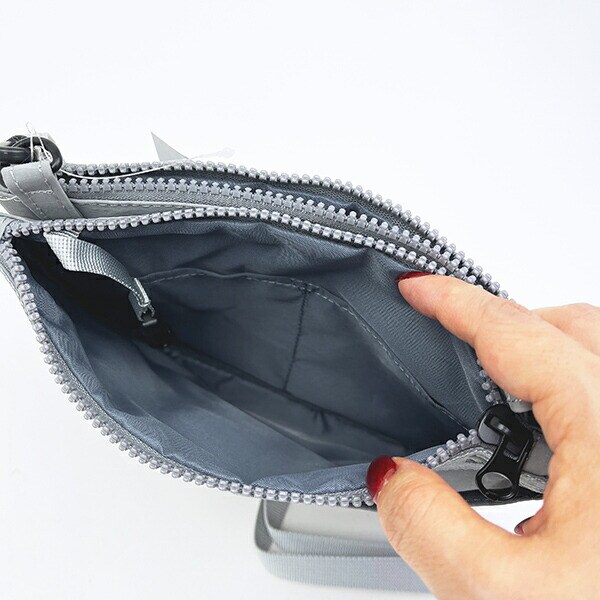 スヌーピー ウッドストック 2ルームショルダーバッグ グレー SNOOPY