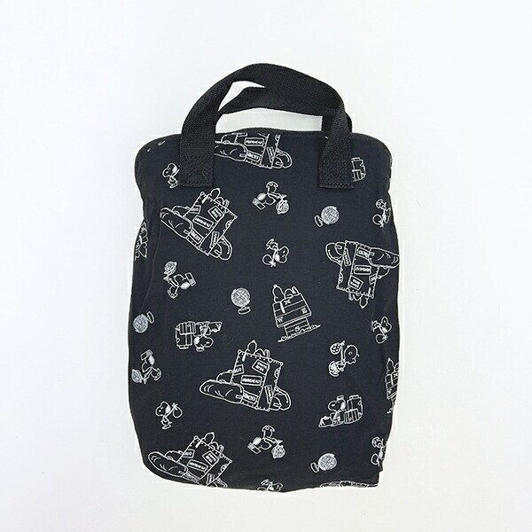 スヌーピー 超軽量たためるリュック ブラック ジャーニー SNOOPY