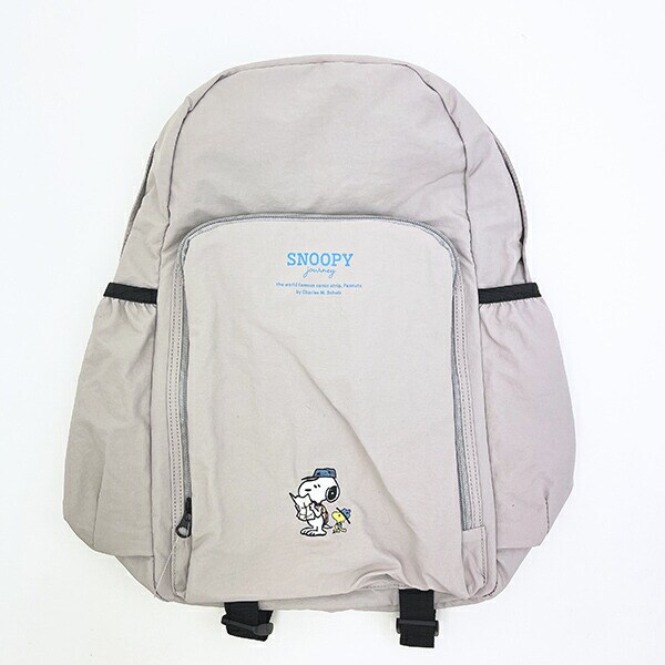 スヌーピー 超軽量たためるリュック グレー ジャーニー SNOOPY