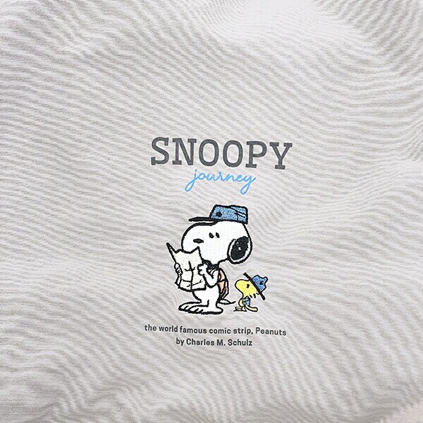 スヌーピー 巾着ショルダーバッグ ジャーニー グレー SNOOPY
