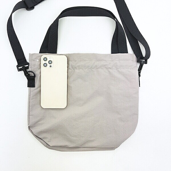 スヌーピー 巾着ショルダーバッグ ジャーニー グレー SNOOPY