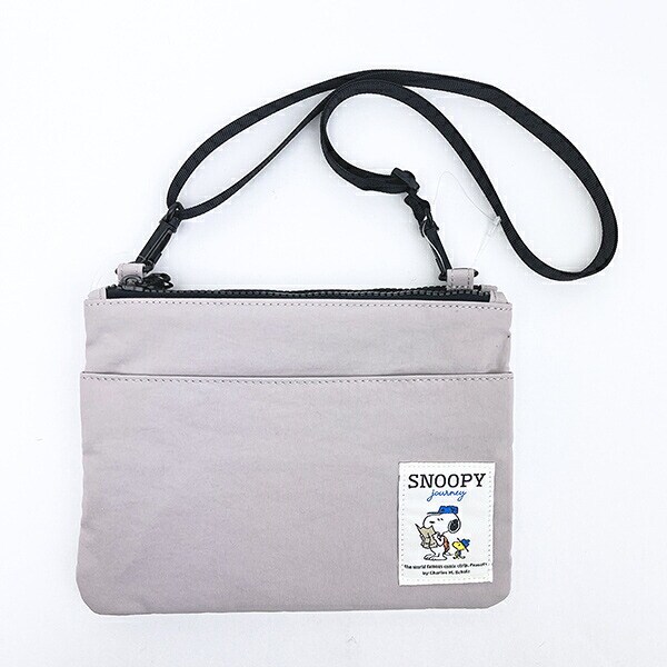 スヌーピー 2ルームショルダーバッグ ジャーニー グレー SNOOPY