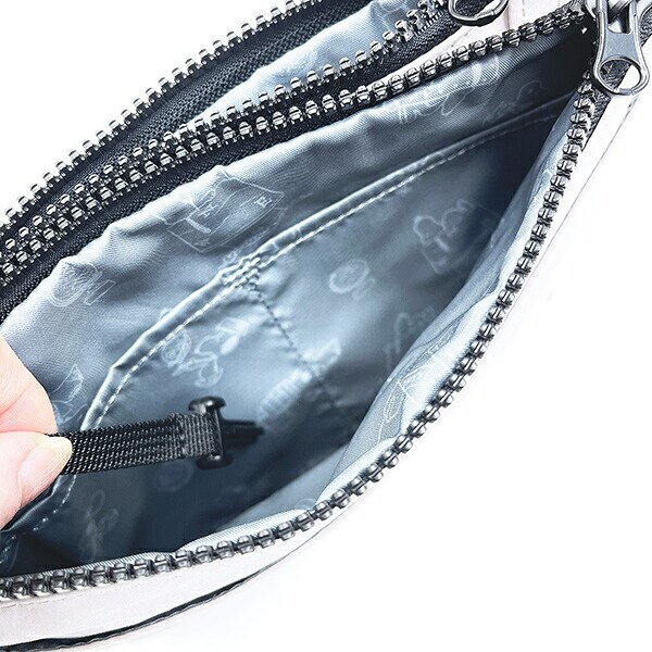 スヌーピー 2ルームショルダーバッグ ジャーニー グレー SNOOPY