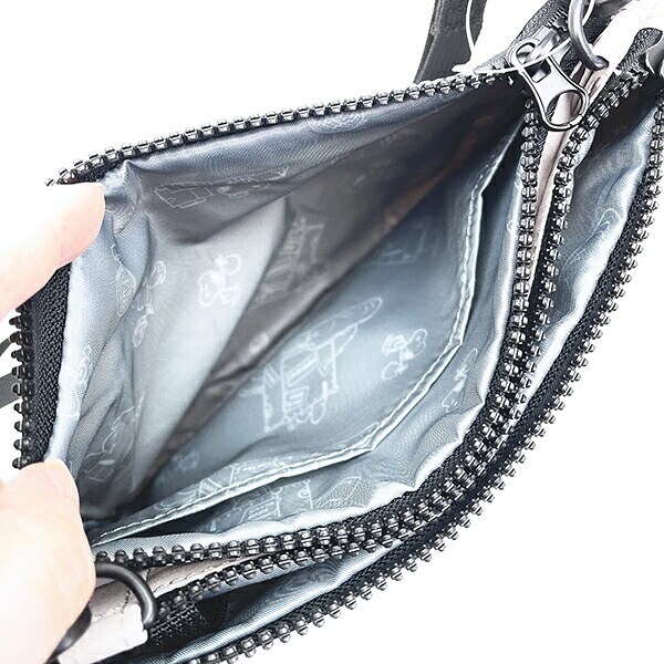 スヌーピー 2ルームショルダーバッグ ジャーニー グレー SNOOPY