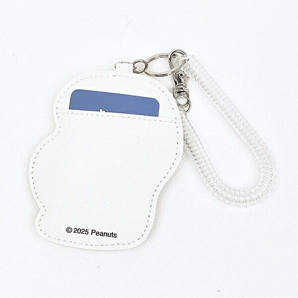 スヌーピー パスケース ダイカット刺繍 ホワイト SNOOPY