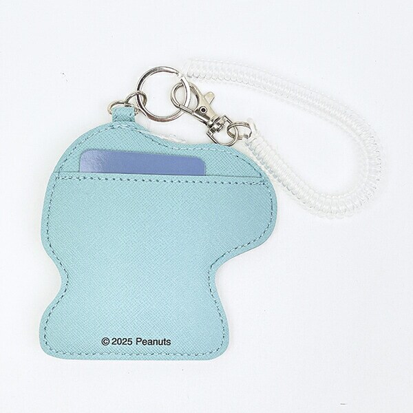 スヌーピー パスケース ダイカット刺繍 ブルー SNOOPY