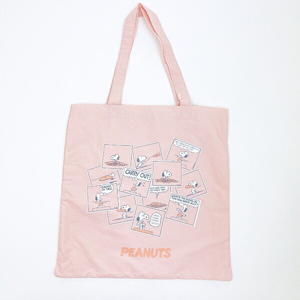 スヌーピー トートバッグ (ピンク) コミックトラベルシリーズ SNOOPY