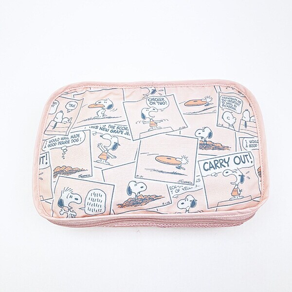 スヌーピー トラベル収納ポーチ(S) (ピンク) コミックトラベルシリーズ SNOOPY