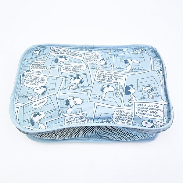 スヌーピー トラベル収納ポーチ(S) (ブルー) コミックトラベルシリーズ SNOOPY