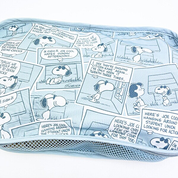 スヌーピー トラベル収納ポーチ(S) (ブルー) コミックトラベルシリーズ SNOOPY