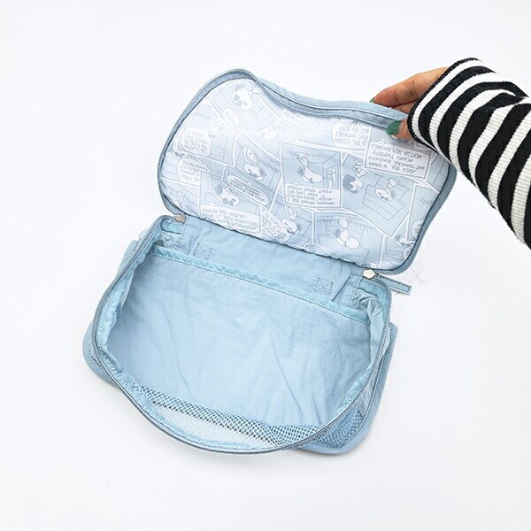 スヌーピー トラベル収納ポーチ(S) (ブルー) コミックトラベルシリーズ SNOOPY