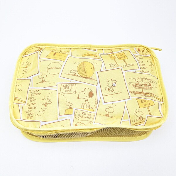 スヌーピー トラベル収納ポーチ(S) (イエロー) コミックトラベルシリーズ SNOOPY