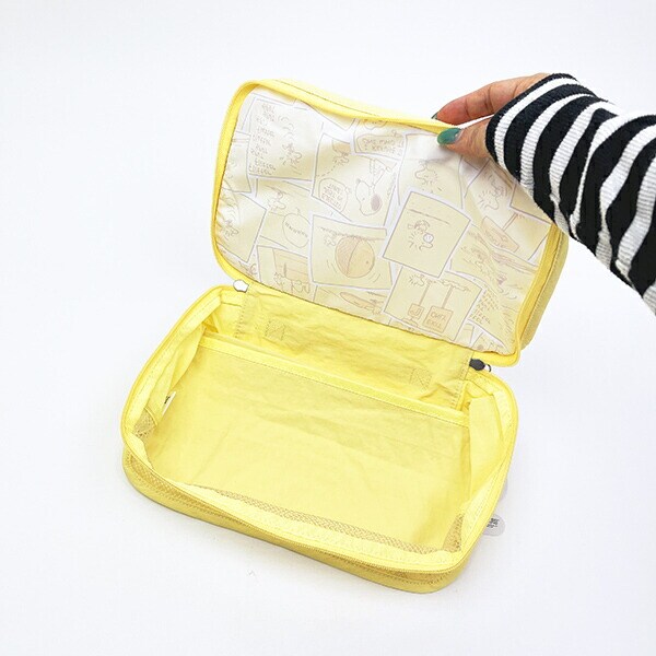 スヌーピー トラベル収納ポーチ(S) (イエロー) コミックトラベルシリーズ SNOOPY